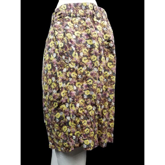 Free People Paperbag Waisted Yellow Floral Shorts Size Small - Picture 2 of 3